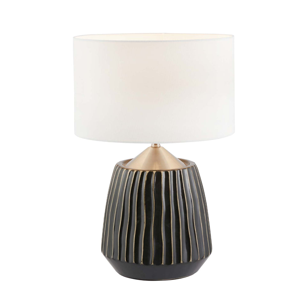 Ruma Grey Textured Ceramic Table Lamp | Lighting | Rūma
