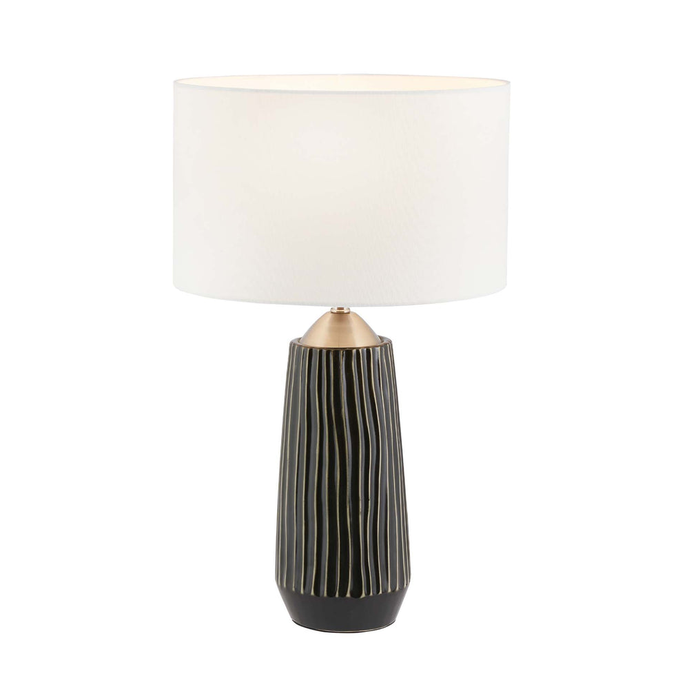 Ruma Grey Textured Ceramic Tall Table Lamp | Lighting | Rūma