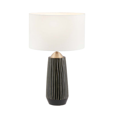 Ruma Grey Textured Ceramic Tall Table Lamp | Lighting | Rūma