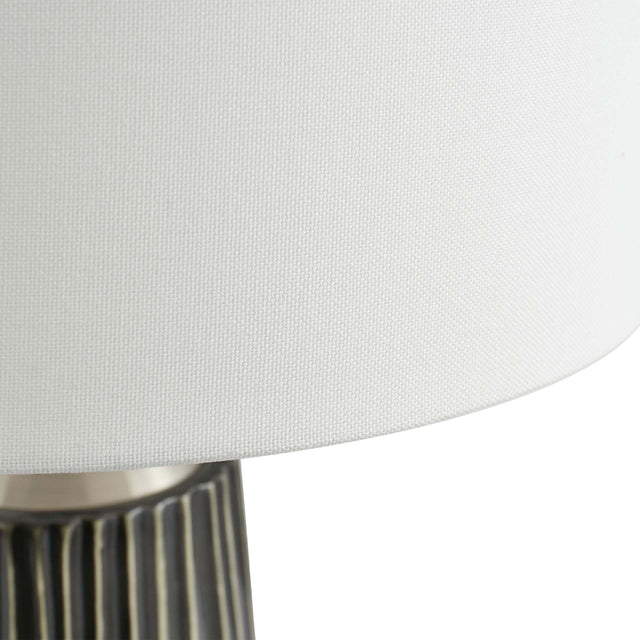 Ruma Grey Textured Ceramic Tall Table Lamp | Lighting | Rūma