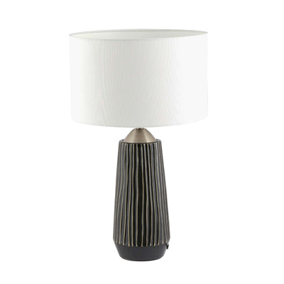 Ruma Grey Textured Ceramic Tall Table Lamp | Lighting | Rūma