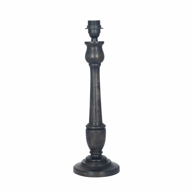 Ruma Antique Black Wood Table Lamp | Home Lighting | Rūma
