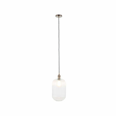 Ruma Clear Ribbed Glass Tall Pendant | Lighting | Ruma