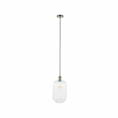 Ruma Clear Ribbed Glass Tall Pendant | Lighting | Ruma