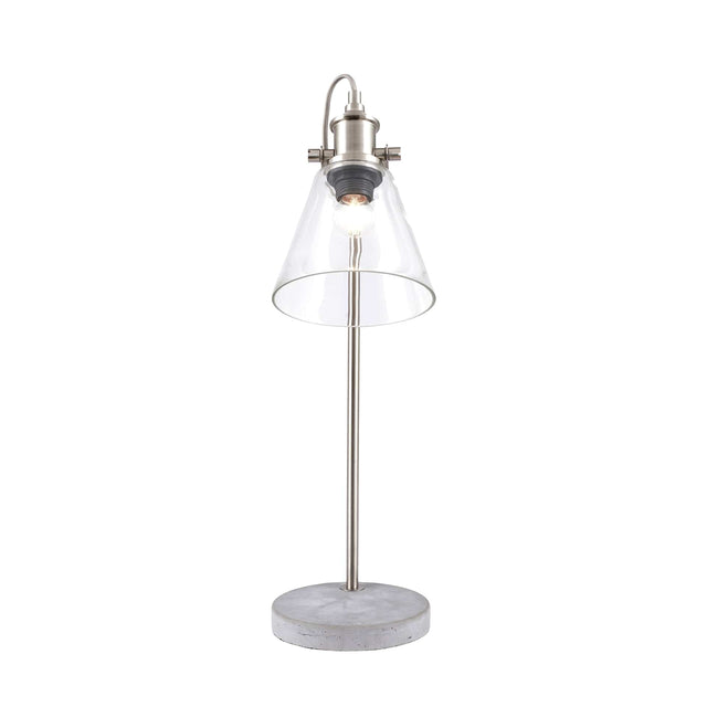 Ruma Concrete, Chrome and Glass Table Lamp | Lighting | Rūma