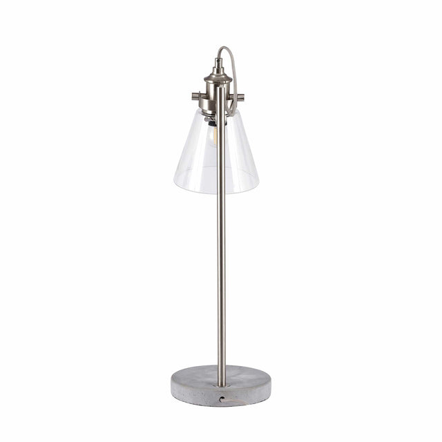 Ruma Concrete, Chrome and Glass Table Lamp | Lighting | Rūma