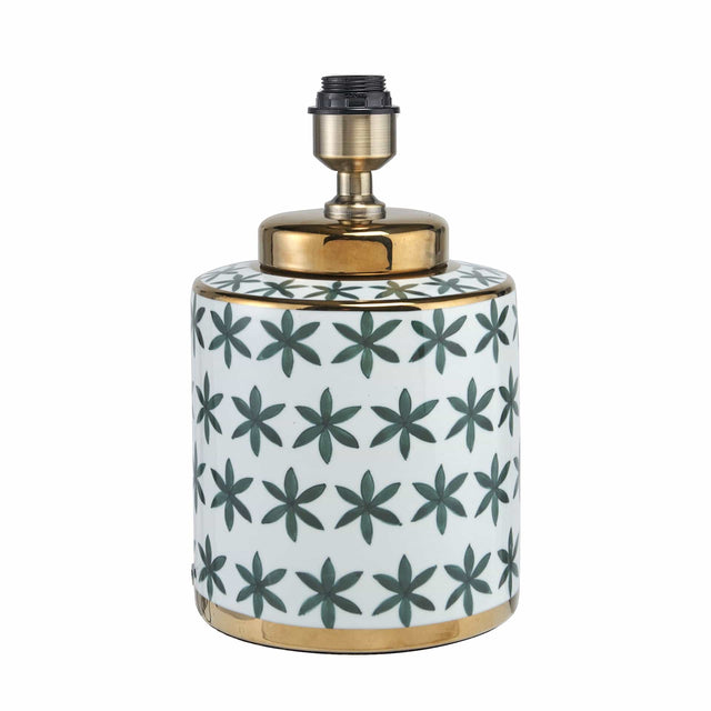 Ruma Green and Gold Leaf Ceramic Table Lamp | Lighting | Rūma
