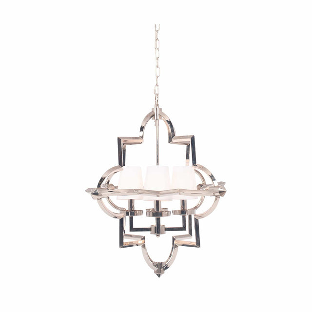 Ruma Nickel Metal Four Shade Pendant  | Lighting | Rūma