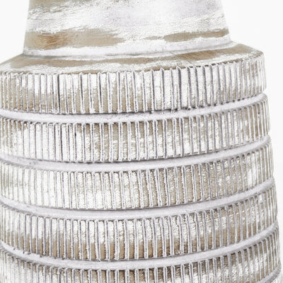Ruma White Wash Wood Textured Short Table Lamp | Lighting | Rūma