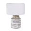 Ruma White Wash Wood Textured Short Table Lamp | Lighting | Rūma