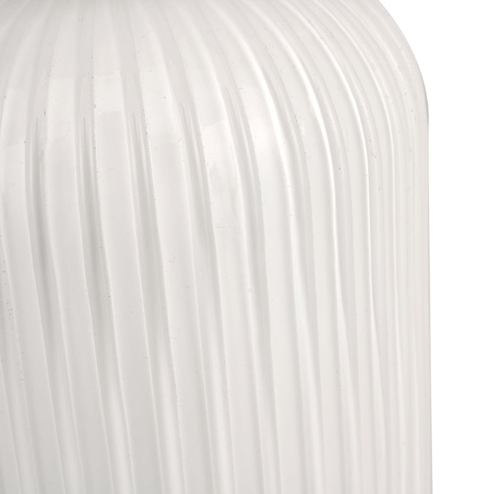 Ruma White Ribbed Glass Pendant | Lighting | Rūma