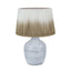 Ruma White Textured Groove Design Stoneware Table Lamp | Lighting | Rūma