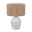 Ruma White Textured Groove Design Stoneware Table Lamp | Lighting | Rūma