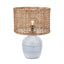 Ruma White Textured Groove Design Stoneware Table Lamp | Lighting | Rūma