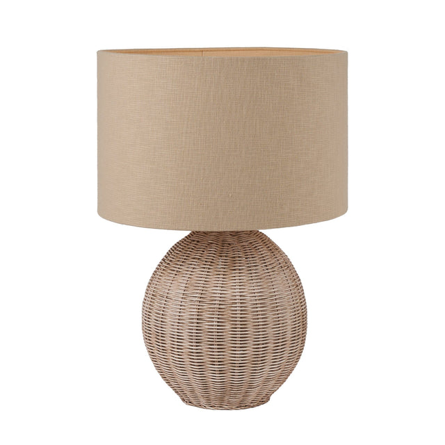 Ruma Large Rattan Cream Wash Table Lamp | Lighting | Rūma