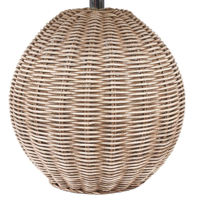 Manila Small Rattan Cream Wash Bedside Table Lamp Set Of 2