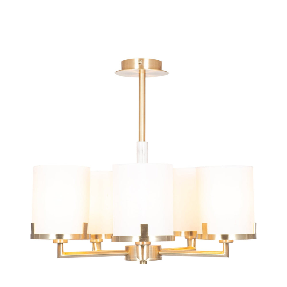 Ruma Marble Effect 5 Arm Pendant | Lighting | Rūma