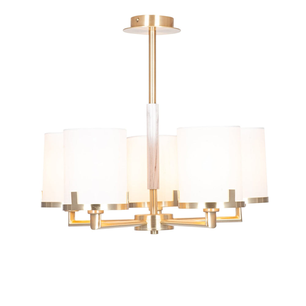 Ruma Marble Effect 5 Arm Pendant | Lighting | Rūma