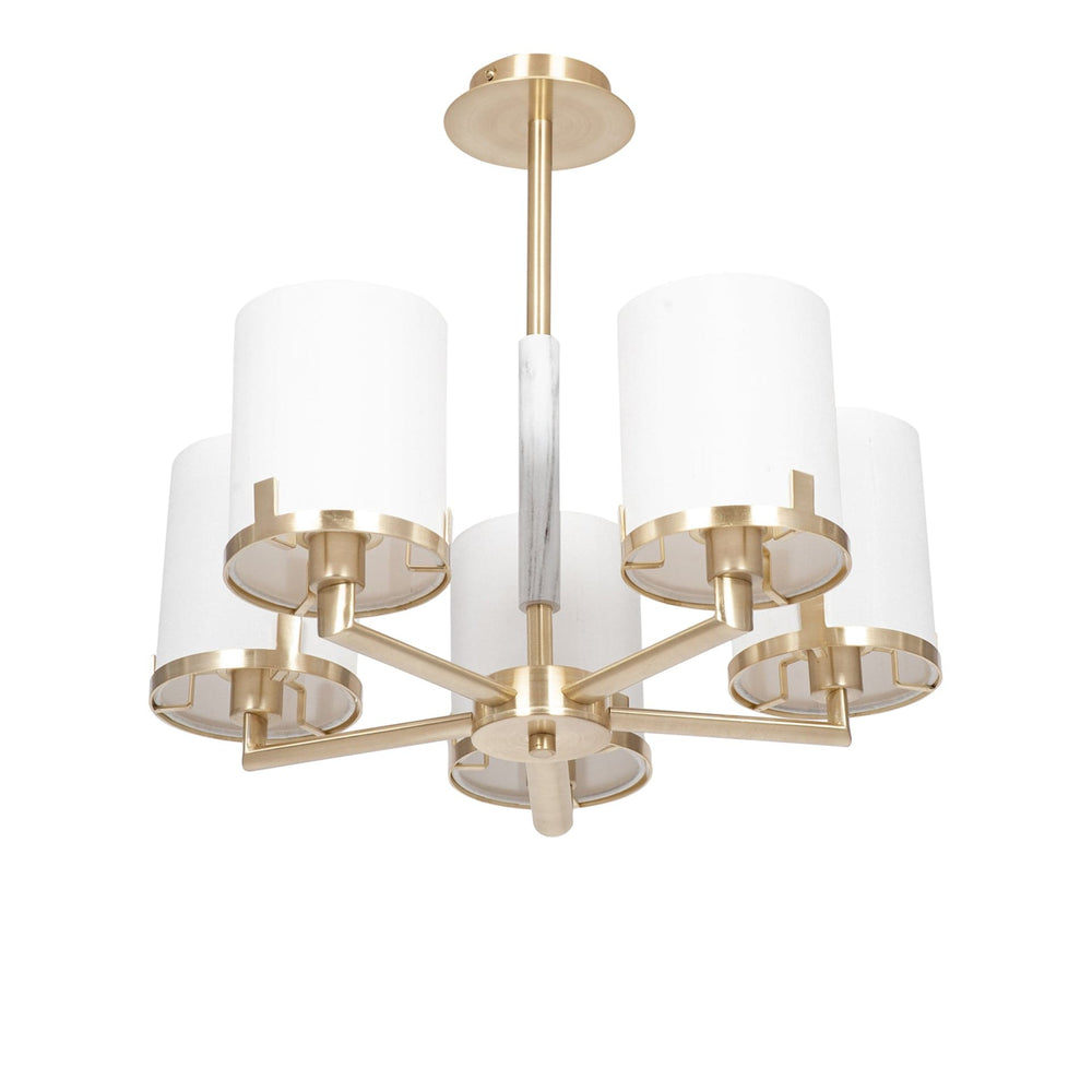 Ruma Marble Effect 5 Arm Pendant | Lighting | Rūma