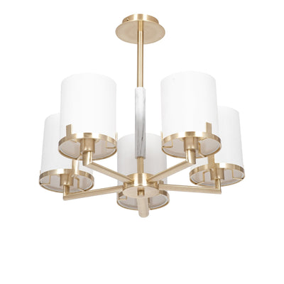Ruma Marble Effect 5 Arm Pendant | Lighting | Rūma