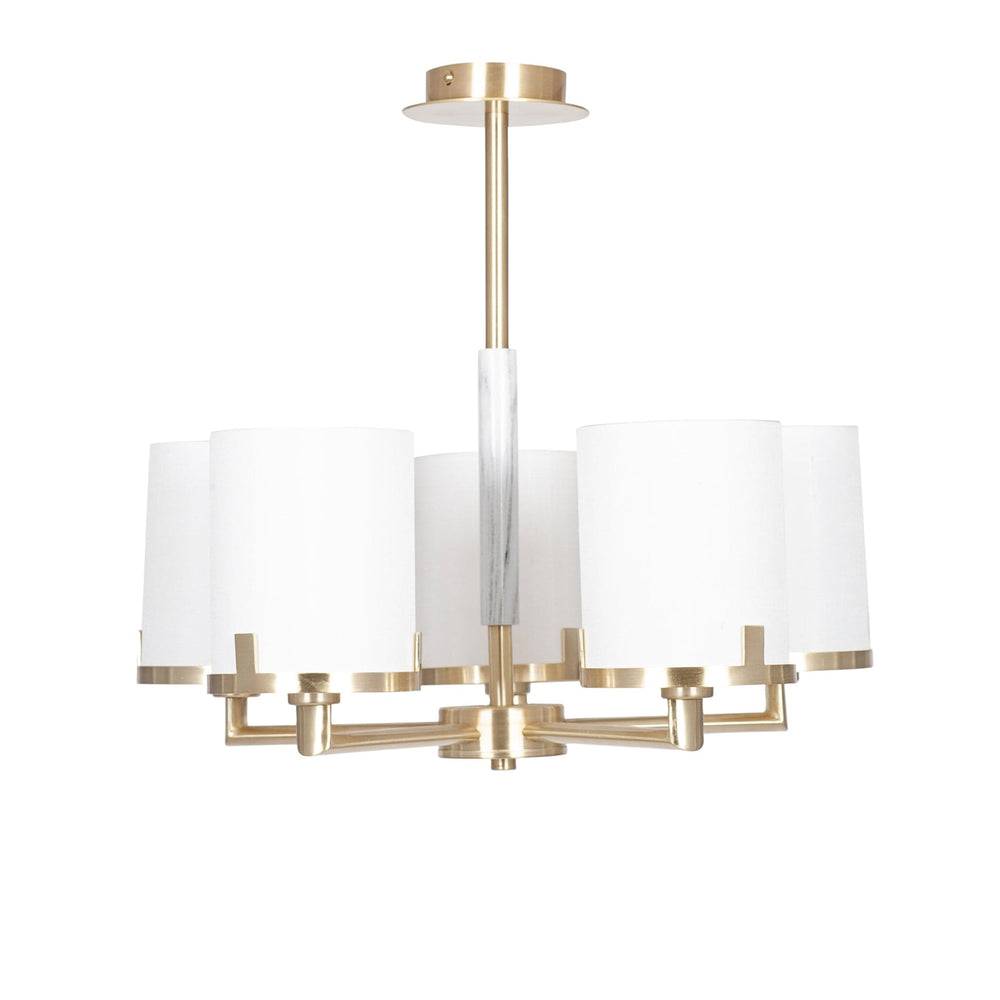 Ruma Marble Effect 5 Arm Pendant | Lighting | Rūma