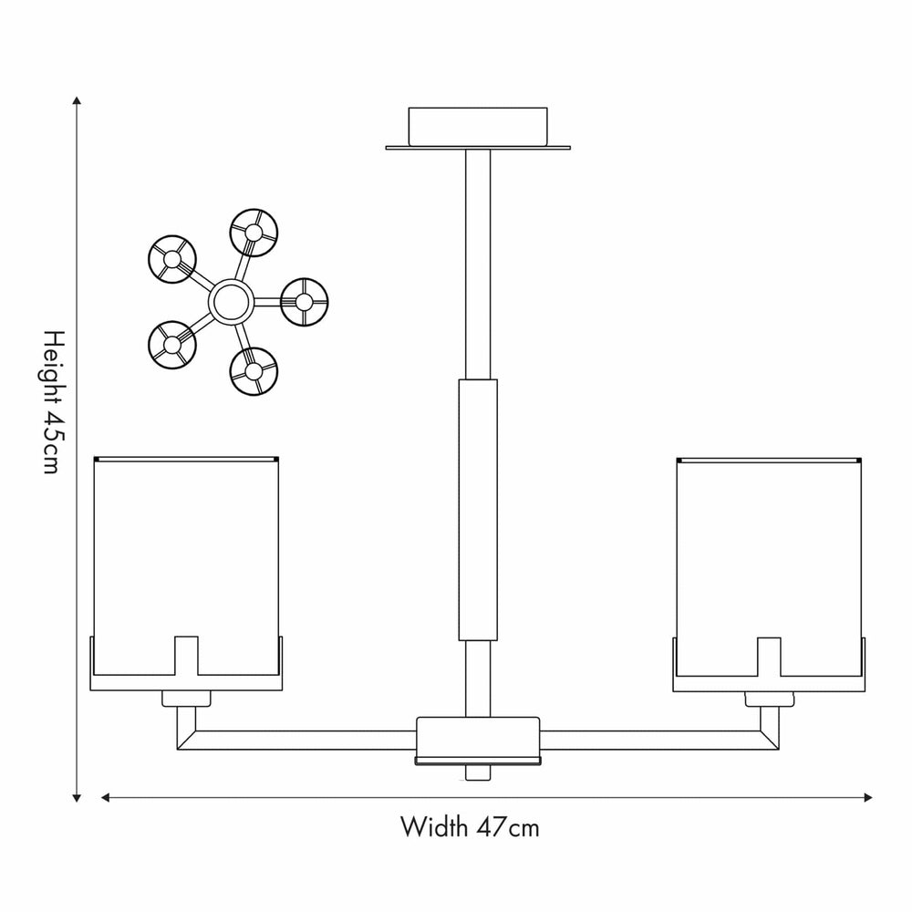 Ruma Silver and Grey Marble 5 Arm Pendant | Lighting | Rūma