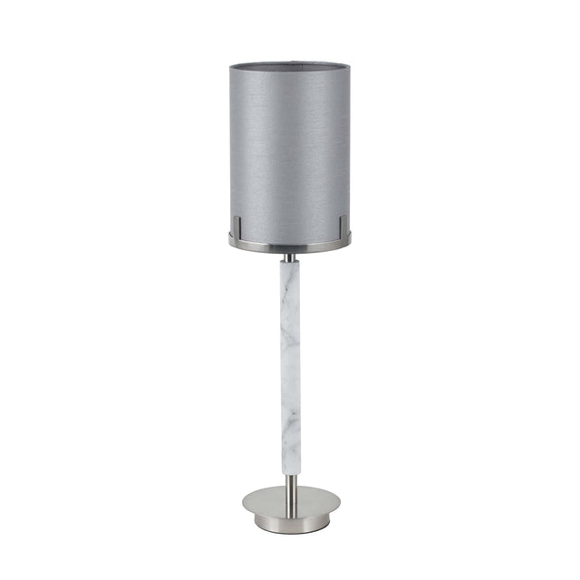 Ruma Silver and Grey Marble Table Lamp | Lighting | Rūma