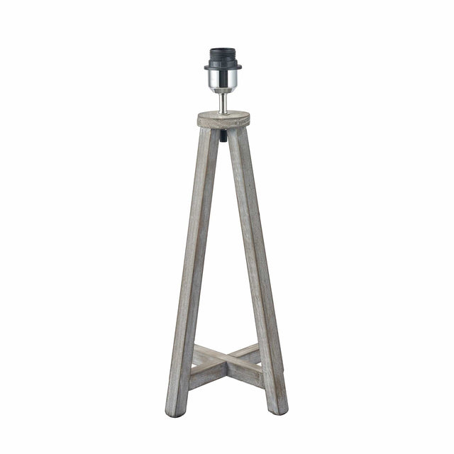 Ruma Grey Wash Wood Tripod Table Lamp | Lighting | Rūma