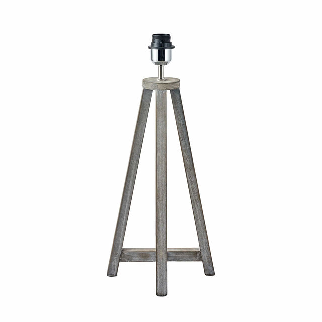 Ruma Grey Wash Wood Tripod Table Lamp | Lighting | Rūma