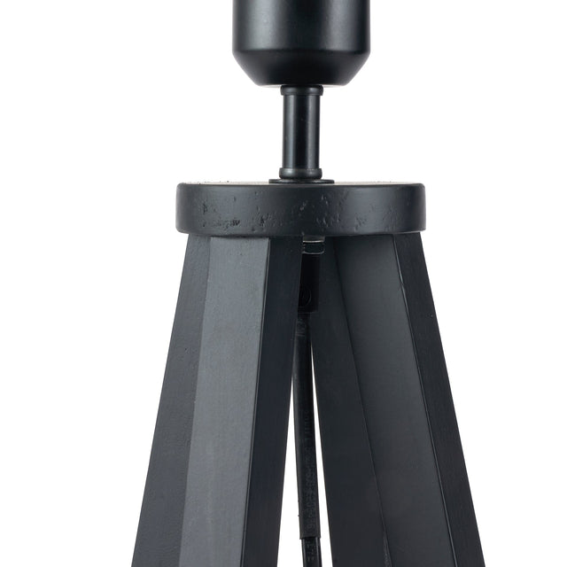 Ruma Matt Black Wood Table Lamp | Lighting | Rūma