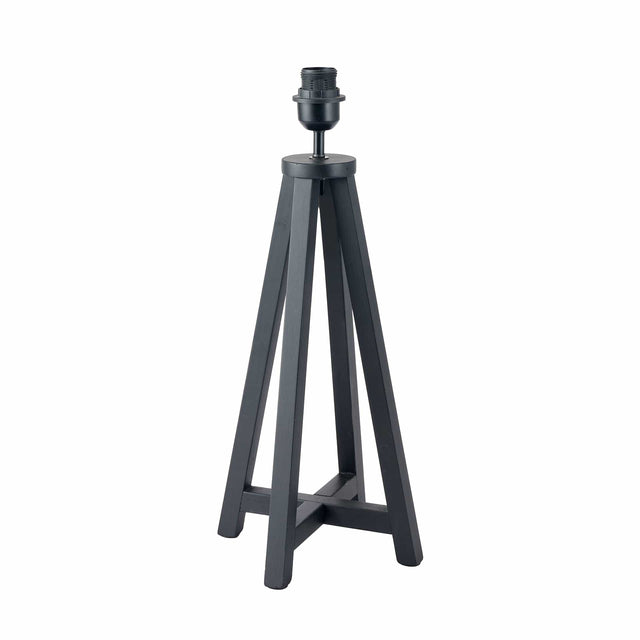Ruma Matt Black Wood Table Lamp | Lighting | Rūma