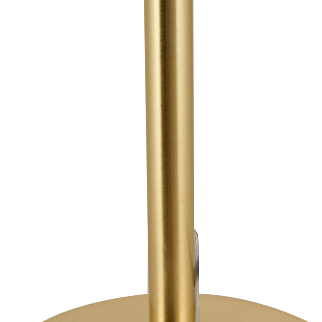 Ruma Smoke Glass Orb and Gold Metal Table Lamp | Lighting | Rūma