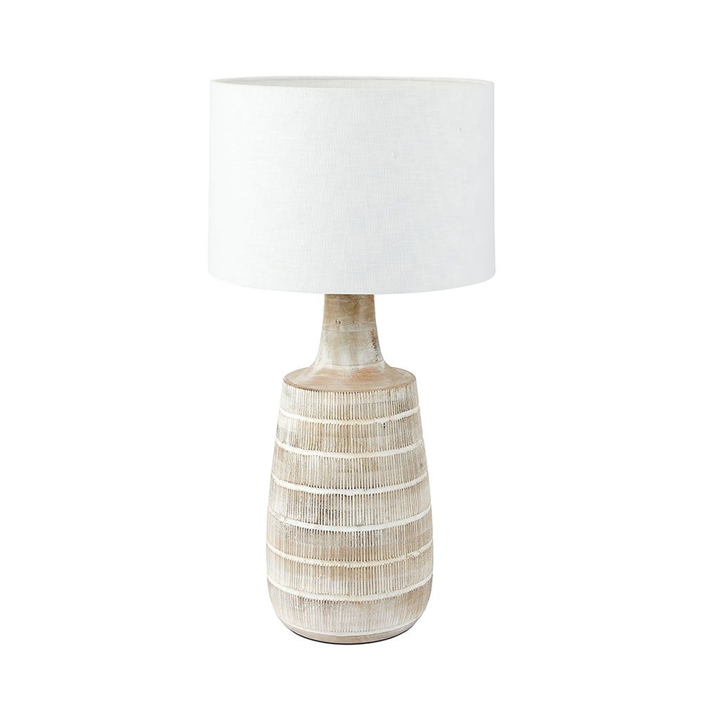 Ruma Grey Wood Tall Table Lamp | Lighting | Rūma