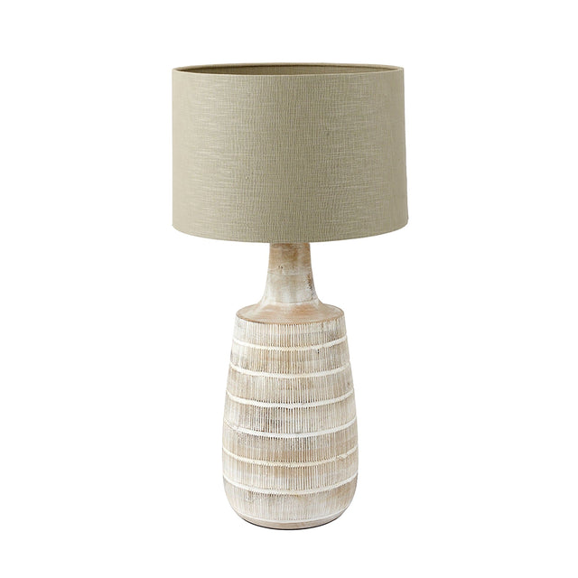 Ruma Grey Wood Tall Table Lamp | Lighting | Rūma