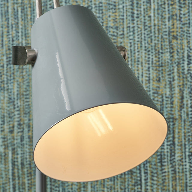 Ruma Grey and Satin Nickel Task Table Lamp | Lighting | Ruma