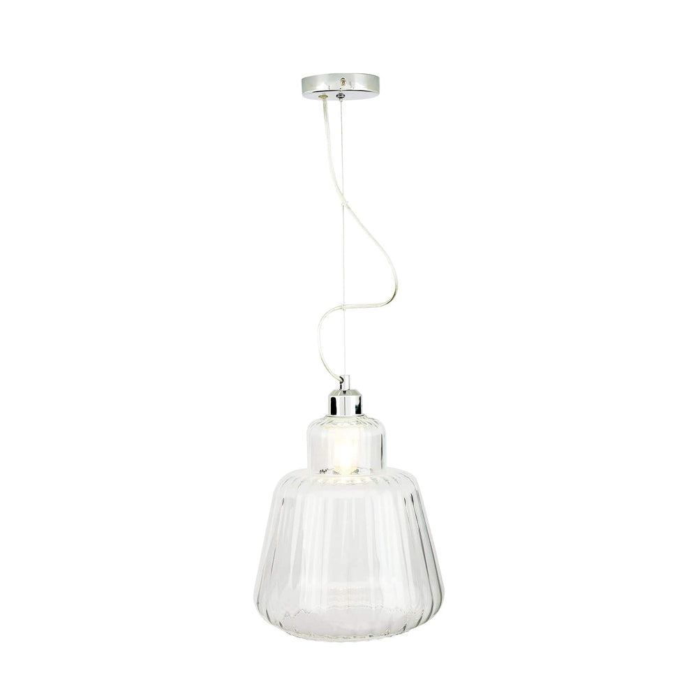 Ruma Clear Optic Tapered Glass Pendant | Lighting | Rūma