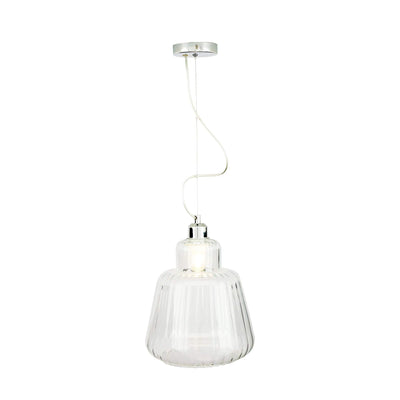 Ruma Clear Optic Tapered Glass Pendant | Lighting | Rūma
