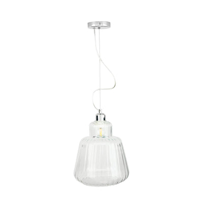 Ruma Clear Optic Tapered Glass Pendant | Lighting | Rūma