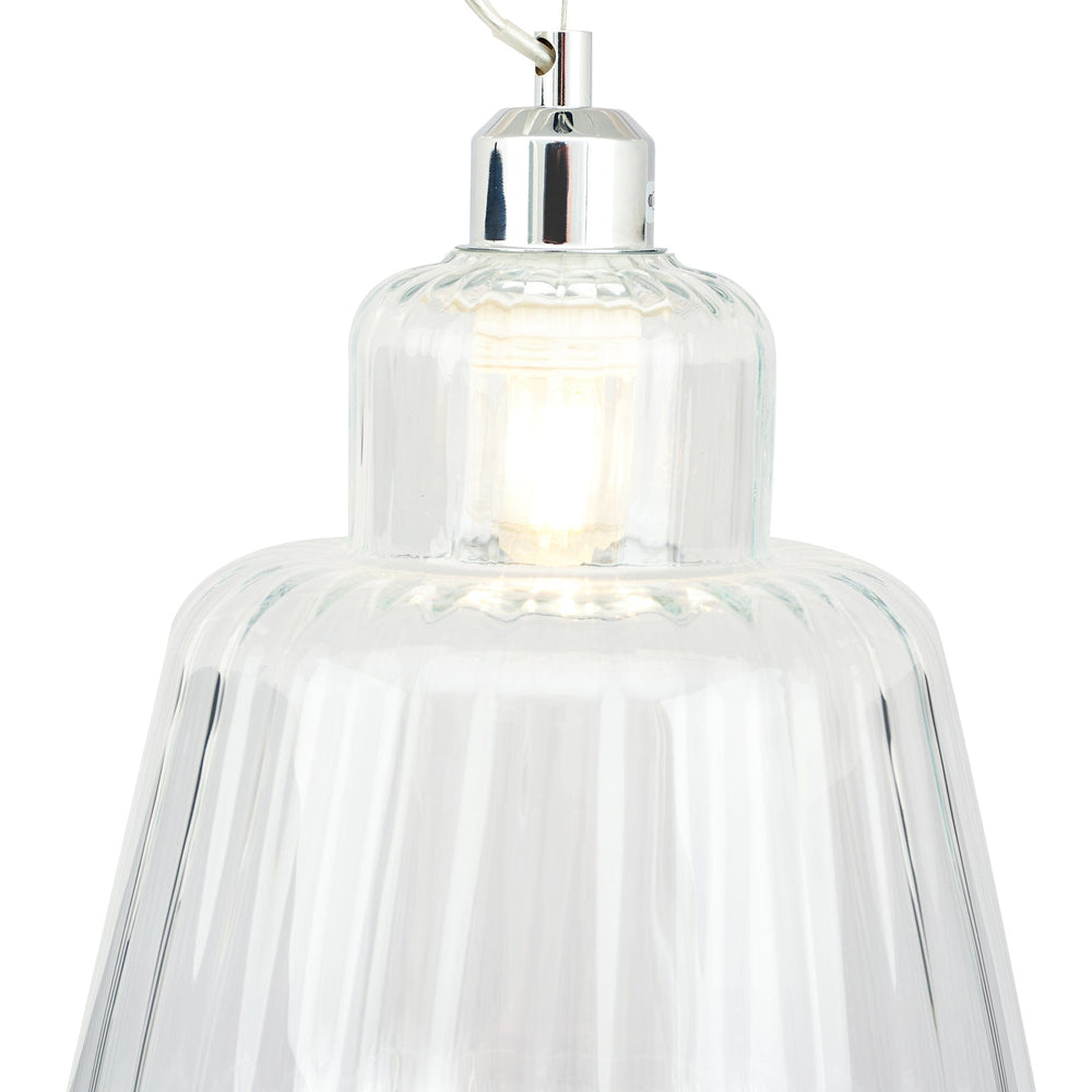 Mora Clear Optic Tapered Glass Pendant