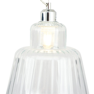 Mora Clear Optic Tapered Glass Pendant