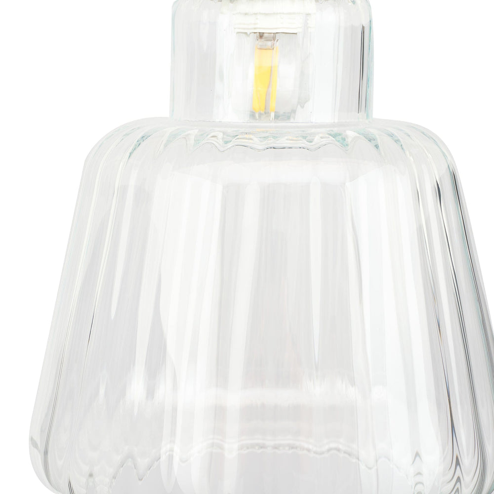 Ruma Clear Optic Tapered Glass Pendant | Lighting | Rūma