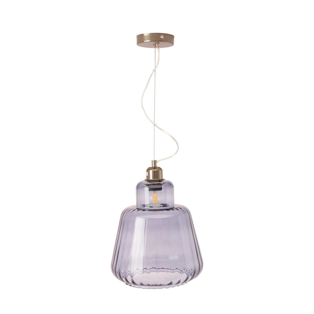 Ruma Grey Optic Tapered Glass Pendant | Lighting | Rūma