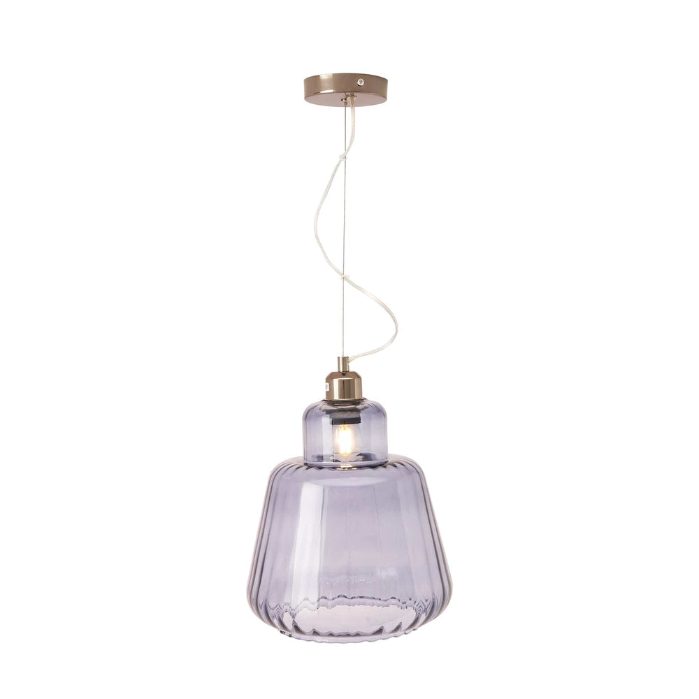 Ruma Grey Optic Tapered Glass Pendant | Lighting | Rūma
