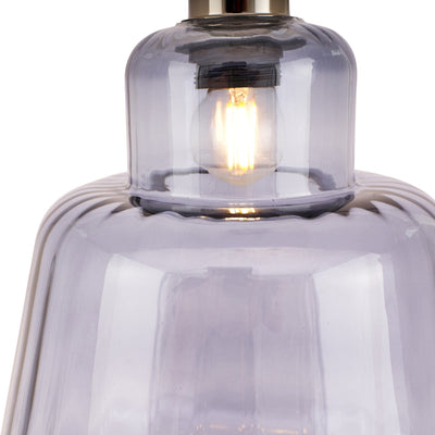 Ruma Grey Optic Tapered Glass Pendant | Lighting | Rūma