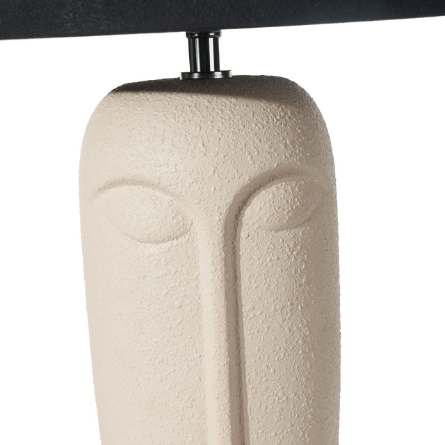Ruma Cream Textured Face Ceramic Table Lamp  | Lighting | Rūma