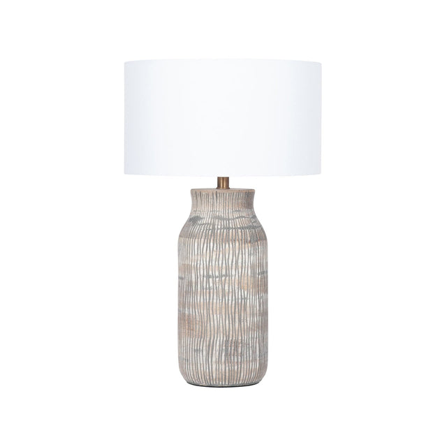 Ruma Grey Wash Wood Table Lamp | Lighting | Rūma