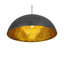 Ruma Matt Black and Gold Leaf Dome Pendant | Lighting | Rūma