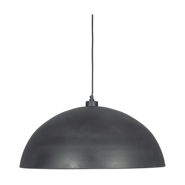 Ruma Matt Black and Gold Leaf Dome Pendant | Lighting | Rūma