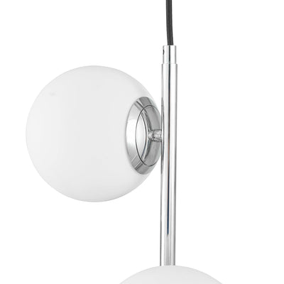 Ruma White Orb And Silver Metal Pendant | Lighting | Rūma