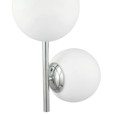 Ruma White Orb And Silver Metal Pendant | Lighting | Rūma